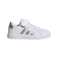ADIDAS GRAND COURT LIFESTYLE COURT ELASTIC LACE AND TOP STRAP SHOES (GE6516)