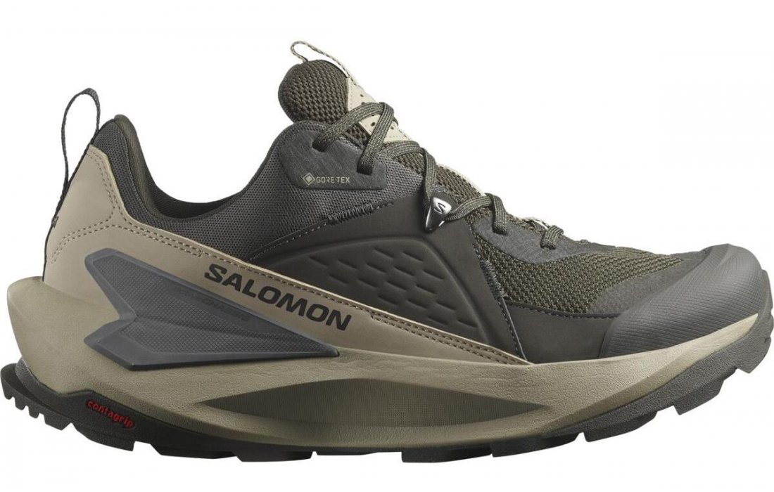 Salomon Elixir GTX Gore-Tex Peat/Vintage Khaki/Castlerock shoes (476974)