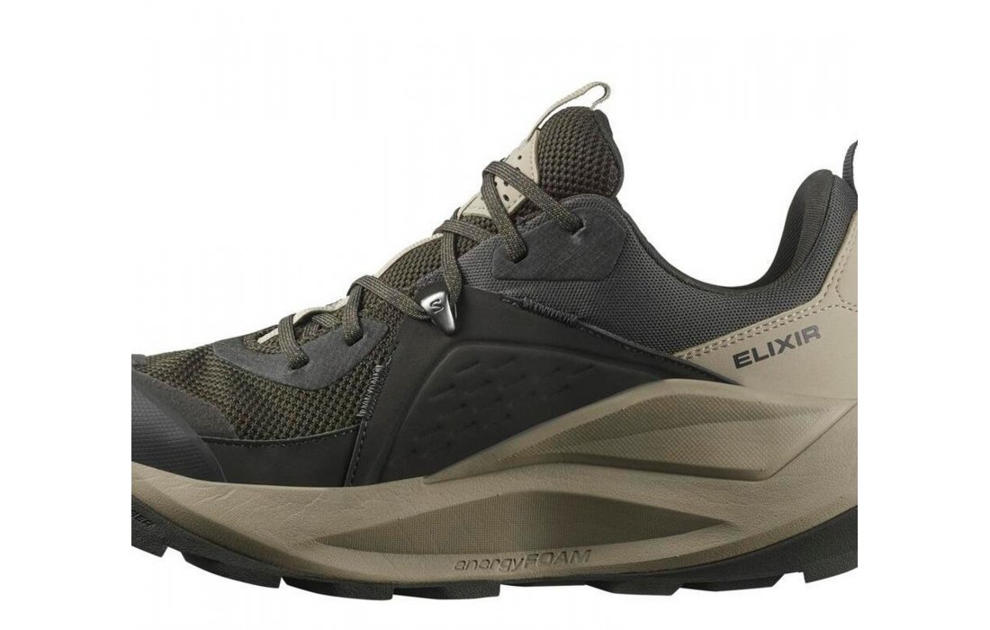 Salomon Elixir GTX Gore-Tex Peat/Vintage Khaki/Castlerock shoes (476974)