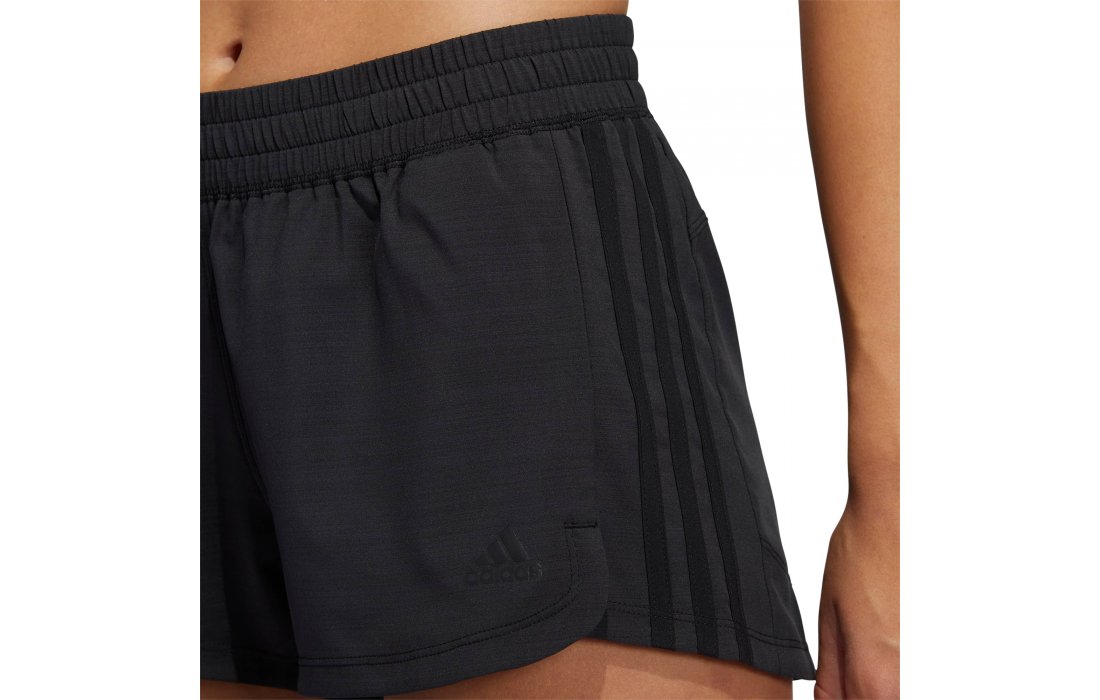 Adidas HEATHER WOVEN PACER 3S SHORT Γυναικείο Αθλητικό Σορτς Μαύρο (GT1186)